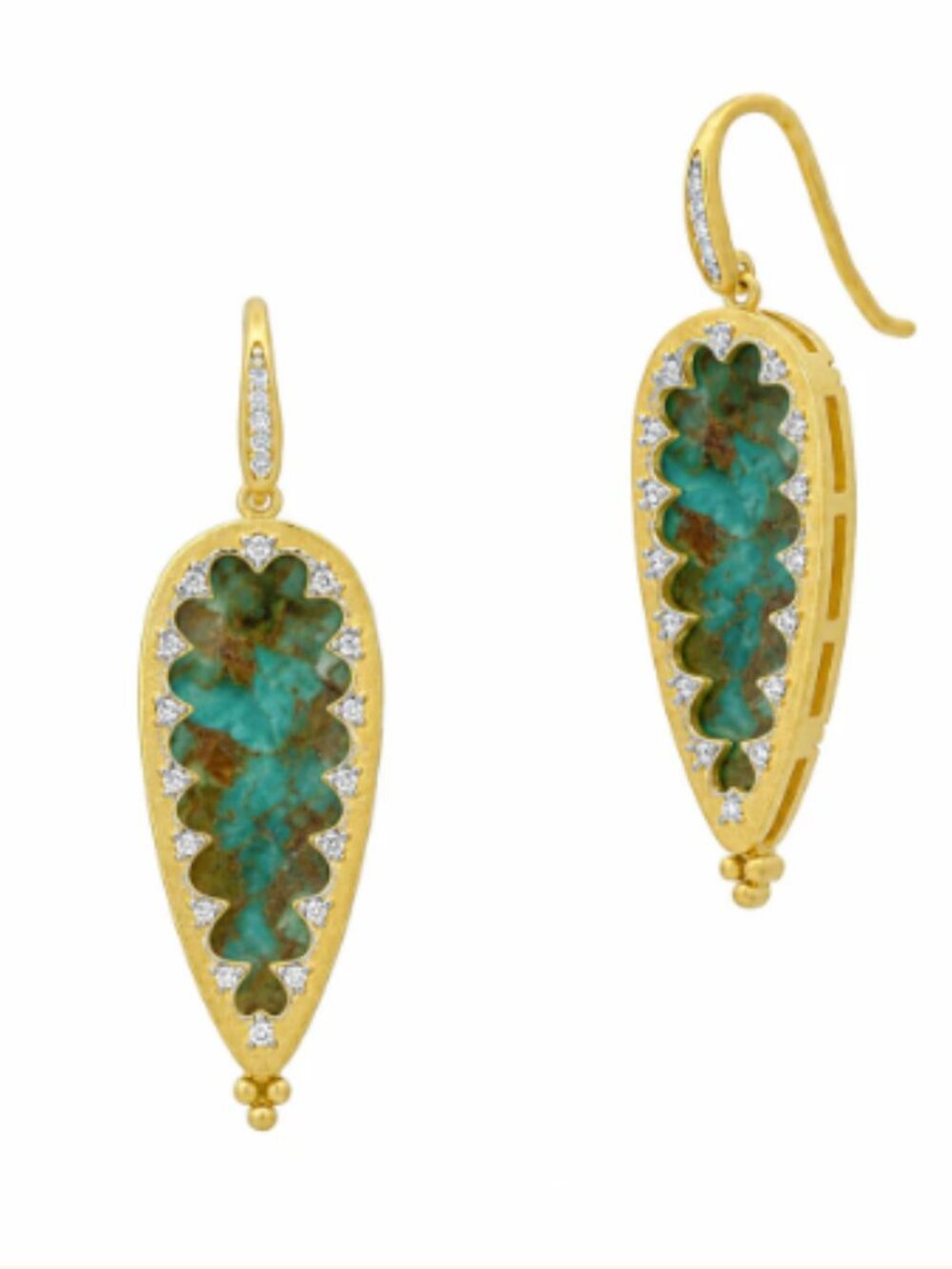 Freida Rothman Perennial Armor Drop Earring Genuine Chalcedony NWT $295 MSRP